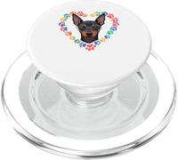Paws Dye Heart Miniature Pinscher PopSockets PopGrip para MagSafe
