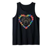 Paws Dye Heart Portuguese Water Dog Portie Camiseta sin Mangas