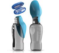 Paws Elegance Bebedero Perro Portatil 800ml | Botella Agua Perro Apta para Lavavajillas y a Prueba de Fugas con Cepillo de Dientes