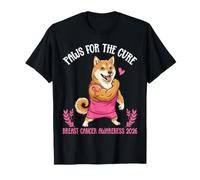 Paws For The Cure Shiba Inu Dog Concientización sobre el cáncer de Mama 2026 Camiseta
