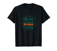 Paws-itive Vibes Only Dog Lover Camiseta, Hombre, Negro, M