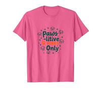 Paws-itive Vibes Only Dog Lover Camiseta, Hombre, Rosa Jaspeado, XL