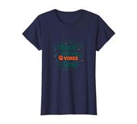 Paws-itive Vibes Only Dog Lover Camiseta, Mujer, Azul Marino, XL