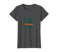 Paws-itive Vibes Only Dog Lover Camiseta, Mujer, Jaspeado Oscuro, XS