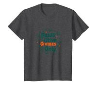 Paws-itive Vibes Only Dog Lover Camiseta, Niños, Jaspeado Oscuro, 3 años