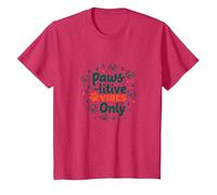 Paws-itive Vibes Only Dog Lover Camiseta, Niños, Rojo Jaspeado, 2 años