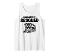 Paws-Itively Rescatado Animal Rescue Lover Rescatador de mascotas Camiseta sin Mangas