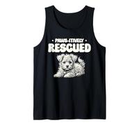 Paws-Itively Rescatado Animal Rescue Lover Rescatador de mascotas Camiseta sin Mangas