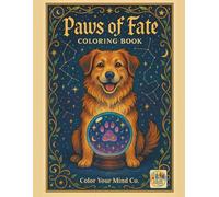 Paws of Fate : A rescue dog coloring book: Whimsical Dog Coloring Pages with Stars, Moons, and Paw Prints