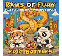 Paws of Fury: Cozy Coloring Book for Kids and Adults: Bold & Easy Coloring Book of Cute Kung Fu Animals, Epic Showdowns, and Kawaii Martial Arts Fun