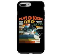 Paws on books eyes on treats Carcasa para iPhone 7 Plus/8 Plus