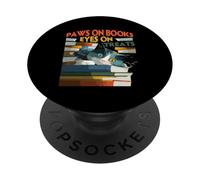 Paws on books eyes on treats PopSockets PopGrip Adhesivo