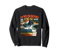 Paws on books eyes on treats Sudadera
