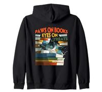 Paws on books eyes on treats Sudadera con Capucha