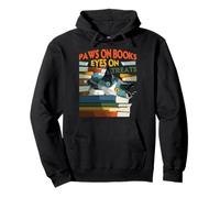 Paws on books eyes on treats Sudadera con Capucha
