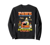 Paws on the cushion attitude in the air Sudadera