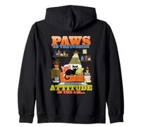 Paws on the cushion attitude in the air Sudadera con Capucha