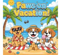 Paws on Vacation!: Adorable Dog Coloring Book for Boys and Girls | Summer Holiday Adventures with Puppies, Beach, Camping & Travel Fun” (The Pawsome Color Collection)