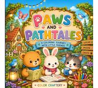 Paws & Pathtales: Cozy Animal Adventure Coloring Book Filled with Cute Friends, Peaceful Journeys, Campsites, Forests, and Relaxing Cozy Scenes