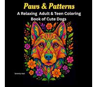 Paws & Patterns: Coloring Book for Adults & Teens of Cute Dogs with Simple and Easy Designs.