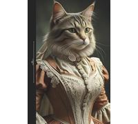 Paws & Petticoats Journal | Regency Notebook for Cat Lovers & Dreamers | Lady Rebecca: 120 lined pages, 6 x 9 inches, regency design endpapers, office supply, self care diary, gift