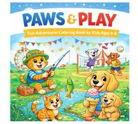 Paws & Play: Fun Adventures Coloring Book for Kids Ages 4-8
