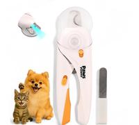 Paws Power Cortaúñas LED para gatos y perros con luz, ilumina las uñas o la línea de sangre para un recortador seguro y fácil, extra afilado para uñas gruesas, sensor rápido, evita cortar demasiado