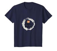 Paws & Reflect: Cita inspiradora de los Amantes de los Gatos conscientes Camiseta, Niños, Azul Marino, 3 años