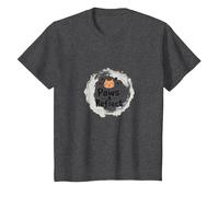 Paws & Reflect: Cita inspiradora de los Amantes de los Gatos conscientes Camiseta, Niños, Jaspeado Oscuro, 8 años