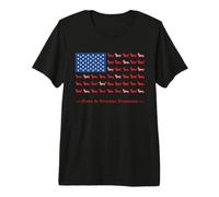 Paws Stripes 4th July Flag Black Long Haired Dachshund Lover Camiseta Premium