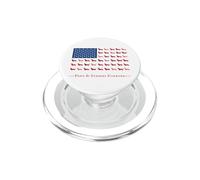 Paws Stripes 4th July Flag Black Long Haired Dachshund Lover PopSockets PopGrip para MagSafe