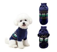 PawSailor Jersey de punto para perro, cuello alto, suéter de Navidad, suéter suave y cálido para mascotas, ropa de invierno para perros pequeños y medianos como Yorkies, Pomerania, Schnauzer miniatura