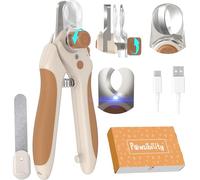Pawsibility Pet Nail Clipper PRO 2026 - Luz LED de visión rápida | Hoja ajustable de grado profesional de 2 etapas | Protector de seguridad con lupa ajustable - para gatos, perros pequeños, medianos y