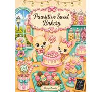 Pawsitive Sweet Bakery: Cute Cozy Bakery Coloring Book with Chihuahua Puppies, Animal Friends, Sweet Treats, Positive Quotes & Stress Relief