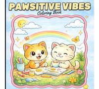 Pawsitive Vibes Coloring Book: Cute Dogs and Cats Coloring Pages Featuring Cozy Animal Scenes for Relaxation, Stress Relief, and Creative Calm for Adults