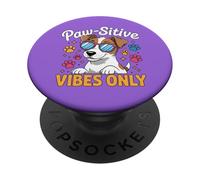 Pawsitive Vibes Only, lindo amante de los perros Jack Russell Terrier PopSockets PopGrip Adhesivo