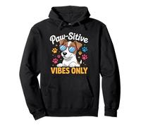 Pawsitive Vibes Only, lindo amante de los perros Jack Russell Terrier Sudadera con Capucha