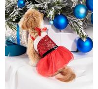 Pawsitively Adorable atuendo para mascotas, prepara a tus amigos peludos para las vacaciones con esta bonita falda y tocado a juego (S)