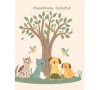 Pawsitively Colorful!: A gentle coloring book for uniquely brilliant and sensitive minds (The Pawsitively Series)