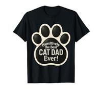 Pawsitively, el mejor juego de palabras divertido de papá con gatos para el Día del Padre Camiseta