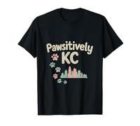 Pawsitively KC Skyline con Estampado de Huellas de Leopardo para Mujer Camiseta