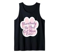 Pawsitively The Best Cat Mom Ever Día de la Madre Mamá Mamá Camiseta sin Mangas