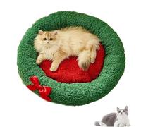 Pawsmas Christmas Tree Triangle Cat Cave Bed, Cute Christmas Tree Statue Bed Hideout, Removable and Washable Winter Closed-Off Cat Beds, for Cats Hide Play (#A,S)