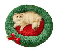 Pawsmas Christmas Tree Triangle Cat Cave Bed, Pawsmas Bed for Cats Dogs, Removable and Washable Winter Semi-Closed-Off Cat Bed, Suitable for Small Cats Dogs Pet to Sleep/Nap/Hide/Play (#A,L)