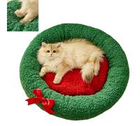 Pawsmas Christmas Tree Triangle Cat Cave Bed, Removable and Washable Winter Closed-Off Cat Bed, Suitable for Cats to Sleep, Nap, Hide and Play (B,S:For Pets ≤ 5 kg / 10 LB)
