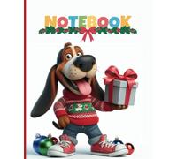 Pawsome Holiday Notebooks - Festive Note Taking & Doodling: Featuring a cute and very happy Basset Hound on the front cover | 120 pages | Each section ... for doodling and one side for note-taking