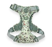 Pawsome Paws Boutique 100 Aker Woods - Arnés para Perro, tamaño Mediano, Resistente, Ajustable, diseño de Disney, sin tirones, con Ribete Reflectante y Hebilla Resistente