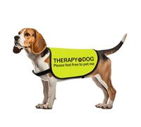 Pawsome Therapy - Chaqueta para perro, chaleco con eslogan "Please Pet Me", regalo de distanciamiento social, talla M