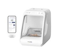 PawsPik - Alimentador automático de microchip RFID para mascotas, para gatos y perros pequeños, 16 tazas, compatible con microchip ISO, control de aplicación, control de porciones, adecuado para