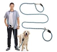 pawstrip Correa para Perro Manos Libres, Multifuncional, Correa Reflectante para pasear al Perro, Correa Cruzada Ajustable de Entrenamiento para Perros, Correas Dobles de Nailon para Perros pequeños,